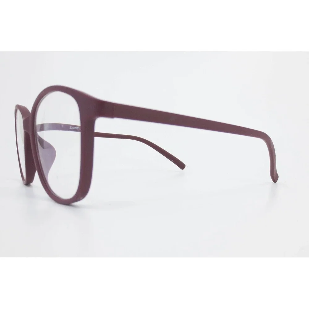 EyeBuyDirect Saint Lou Burgundy Eyeglasses Frames 53 17 141 C4 Matte Round Oval